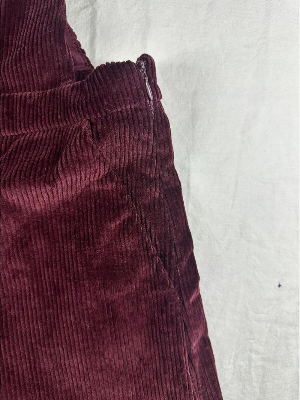 🍷 Vintage Corduroy Overalls Burgundy Wide Leg Jumpsuit S Xhilaration Wide-Leg - Picture 5 of 16